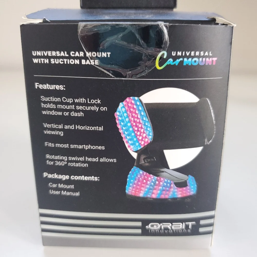 💎 Universal Car Phone Mount | Rhinestone Bling | Suction Cup Base